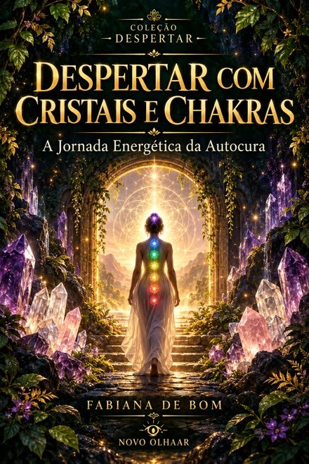 Capa de Despertar com Cristais e Chakras